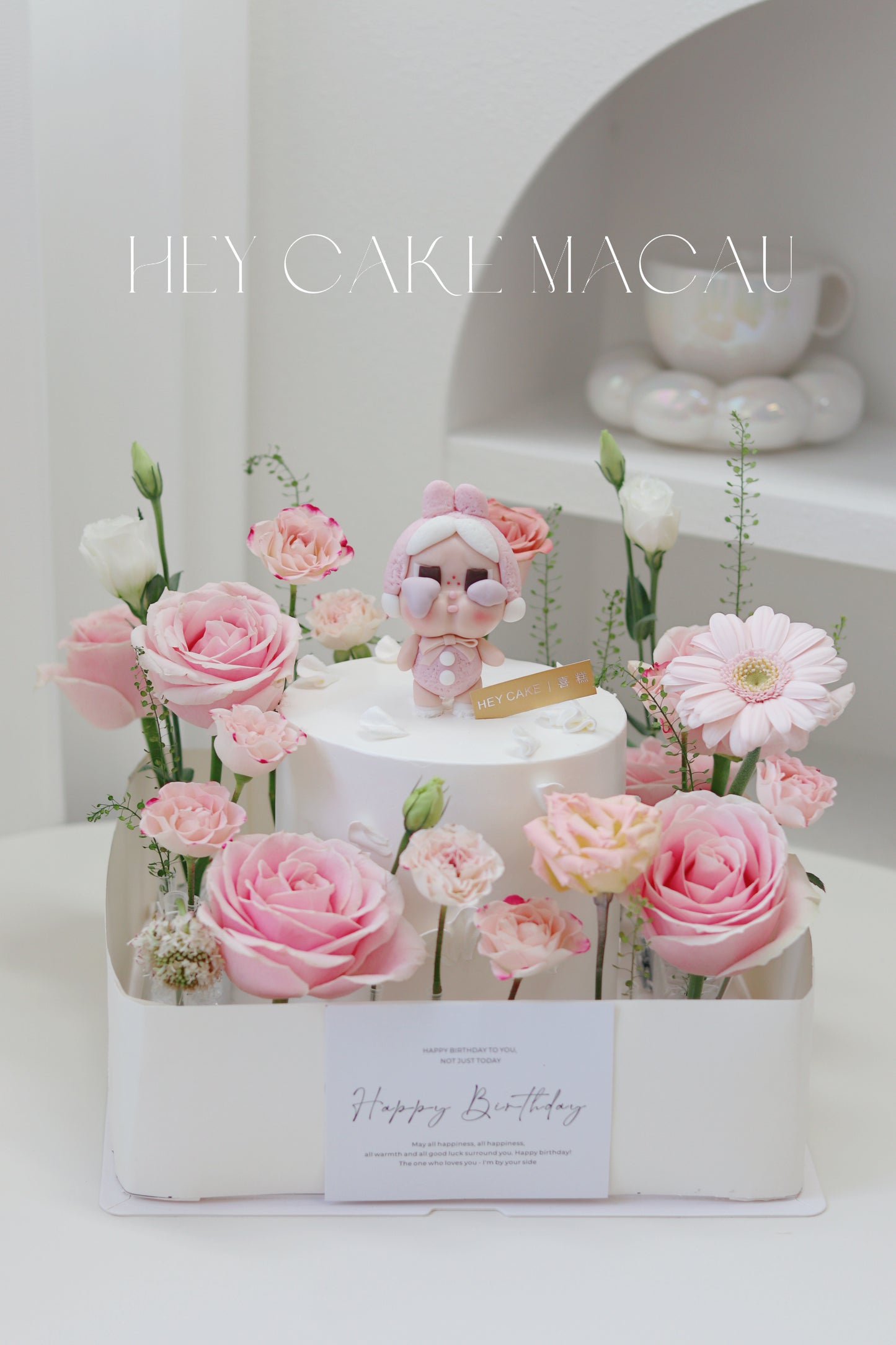翻糖Cry baby 哭哭兔鮮花花園蛋糕