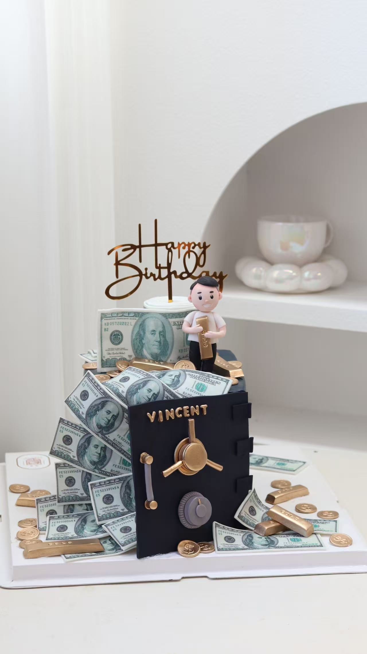 金磚美元保險箱蛋糕