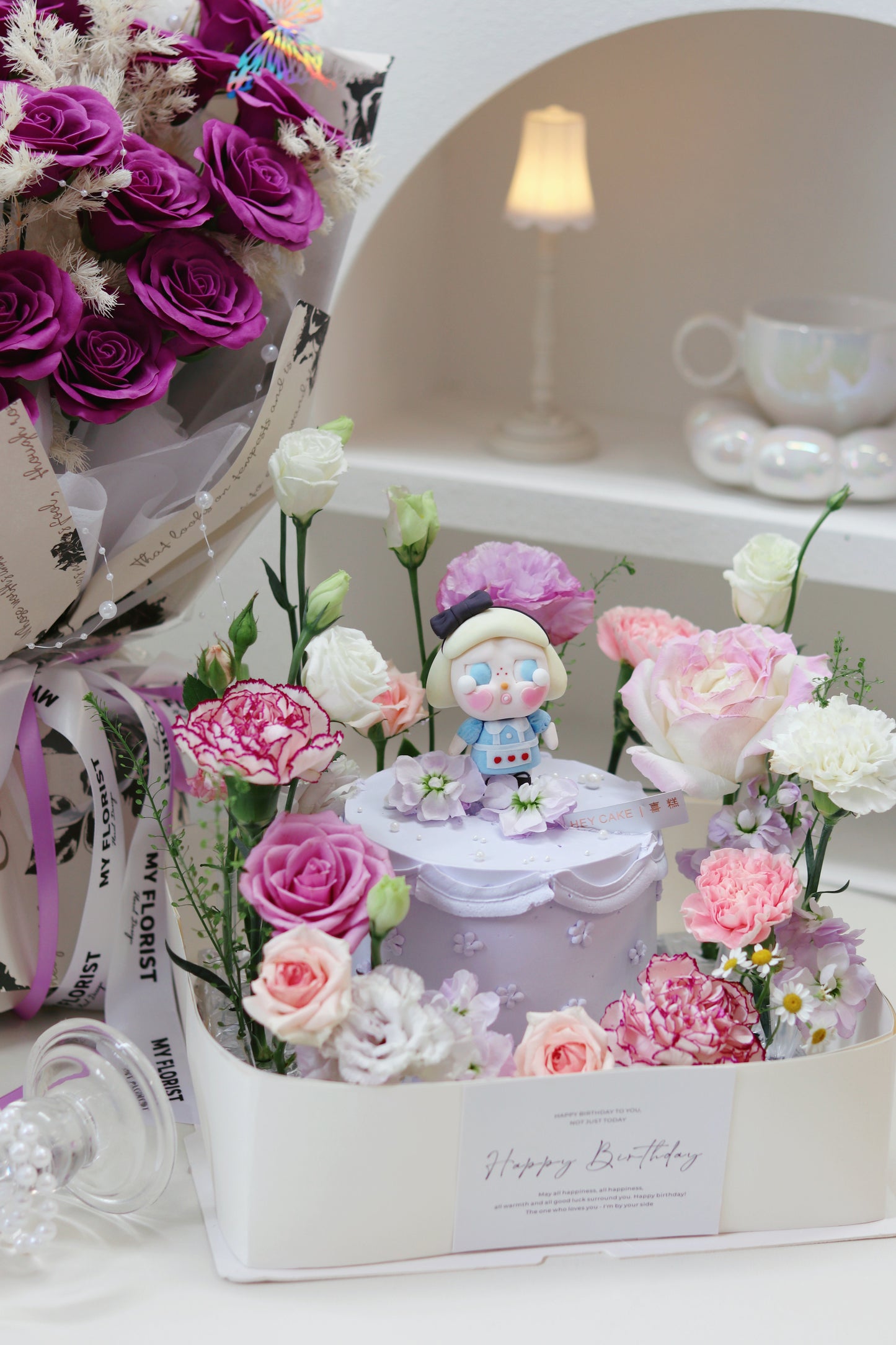 翻糖Cry baby 愛麗絲鮮花花園蛋糕