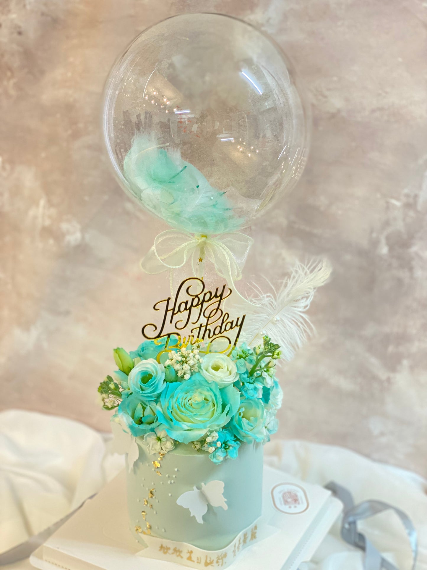 Tiffiany Blue 鮮花蛋糕