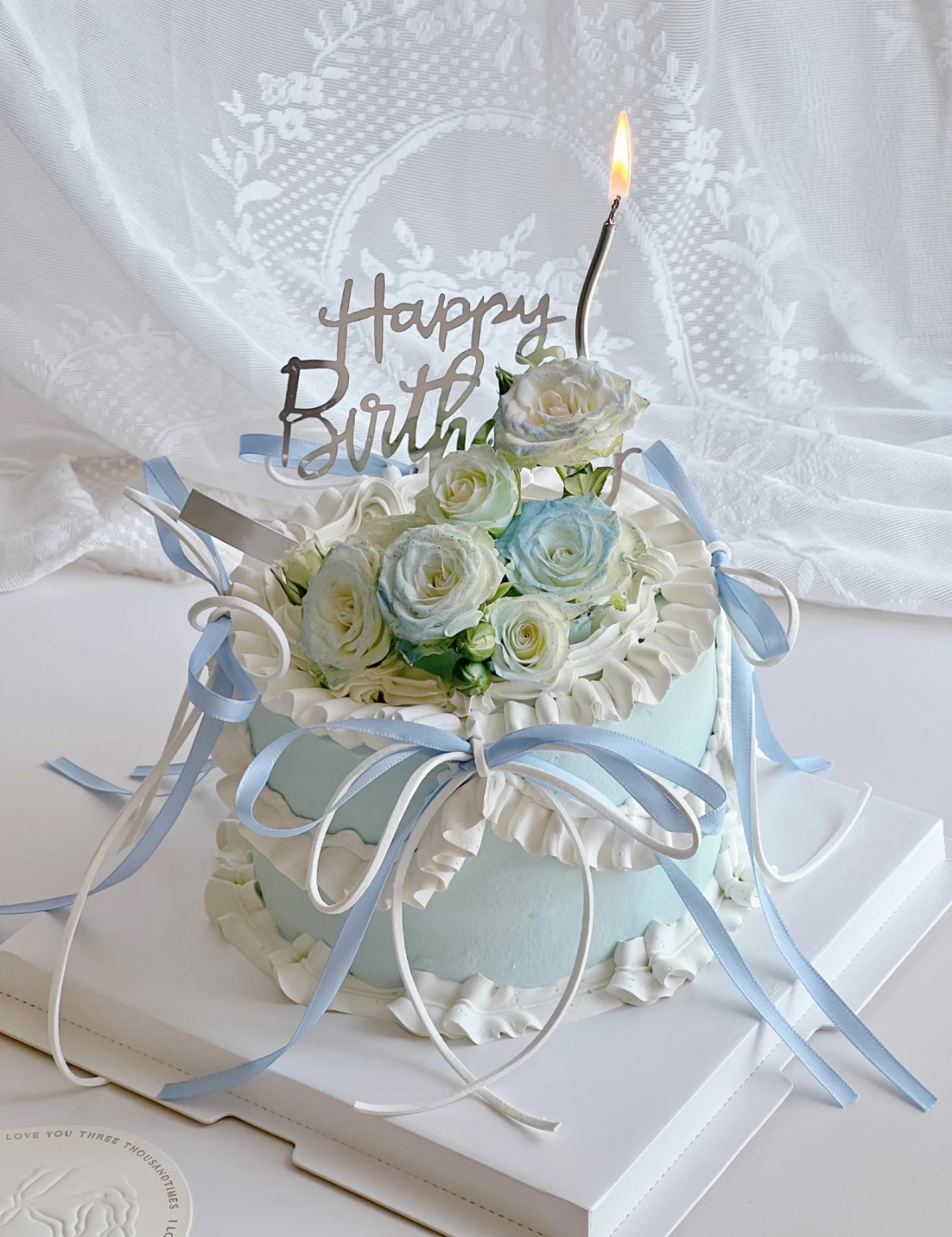 Baby Blue 芭蕾風鮮花蛋糕