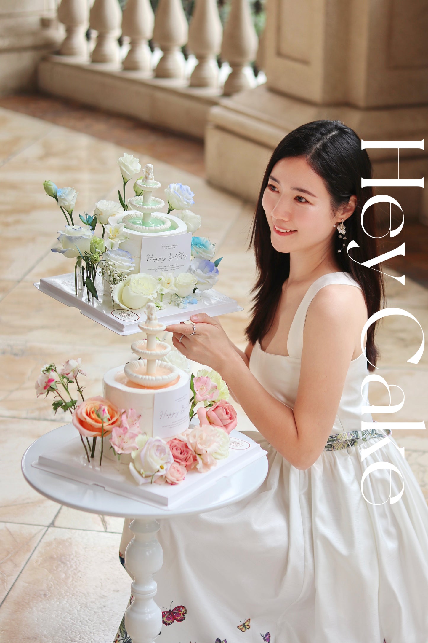 Tiffiany 夢幻許願池鮮花蛋糕 (仙氣版)