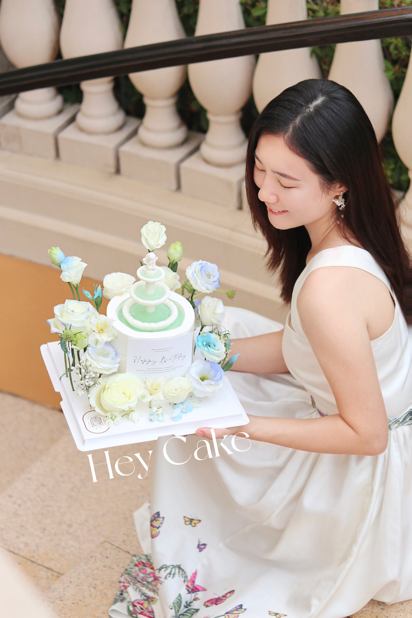 Tiffiany 夢幻許願池鮮花蛋糕 (仙氣版)