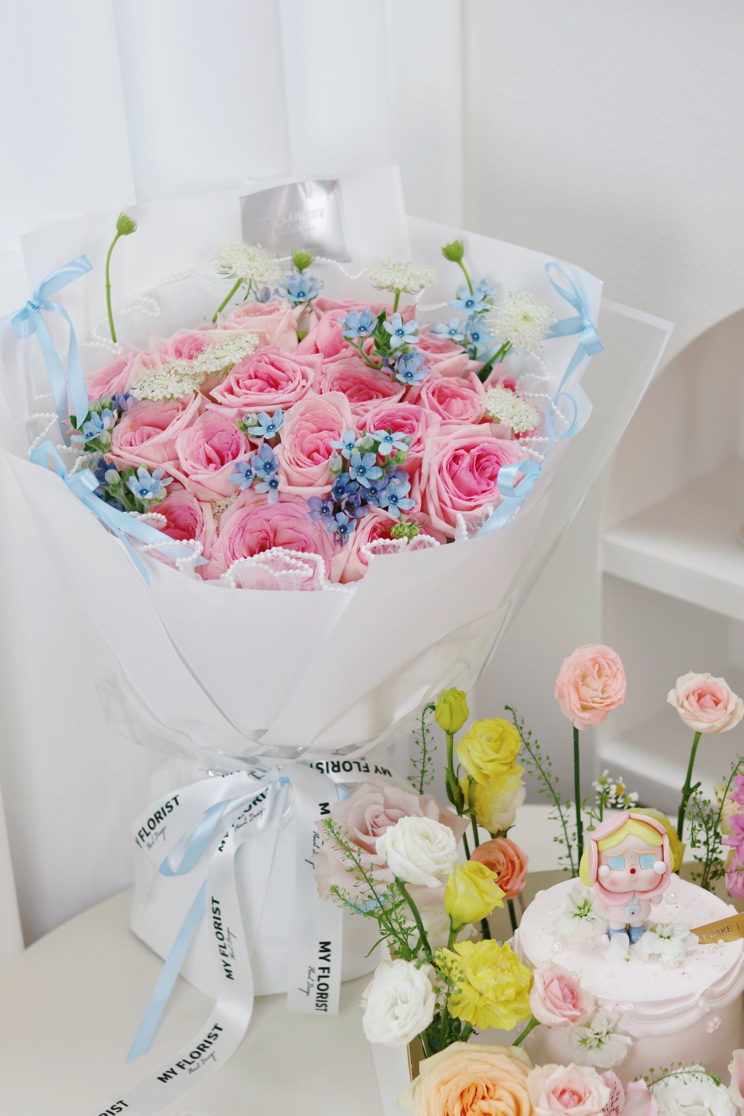 翻糖Cry baby 花朵鮮花花園蛋糕