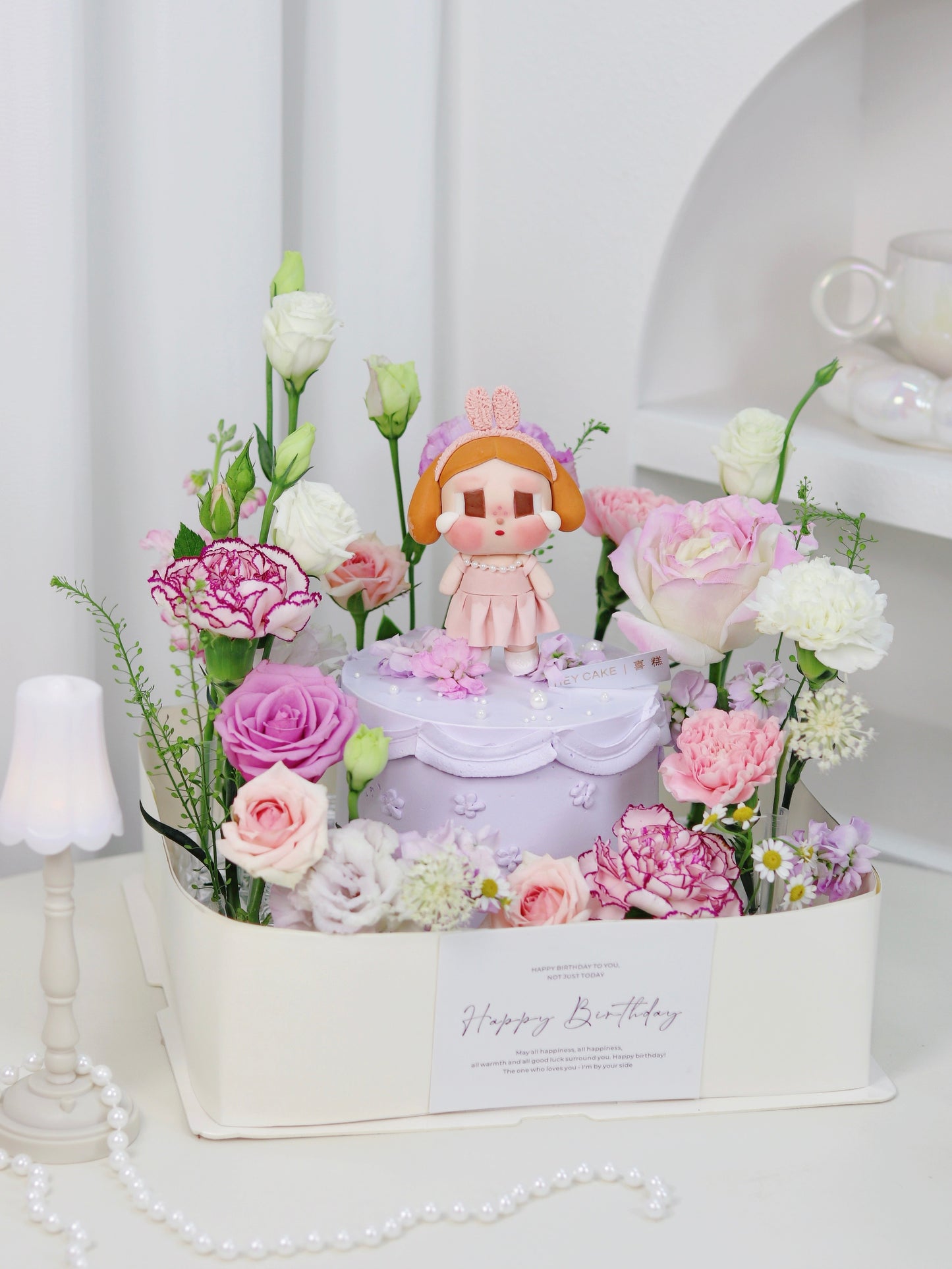 翻糖Cry baby Shiny Shiny 鮮花花園蛋糕