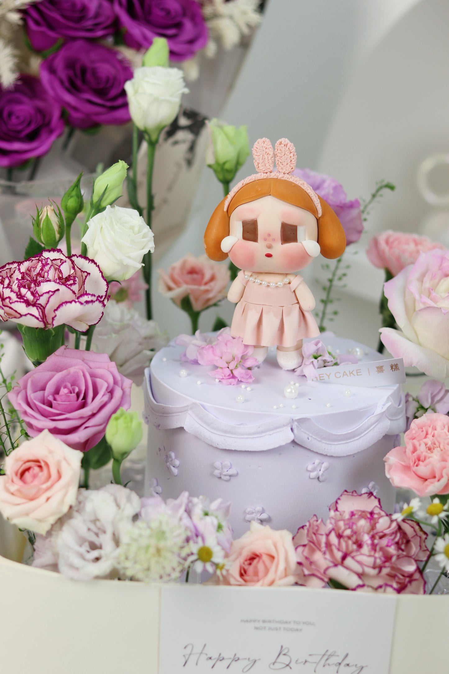 翻糖Cry baby Shiny Shiny 鮮花花園蛋糕