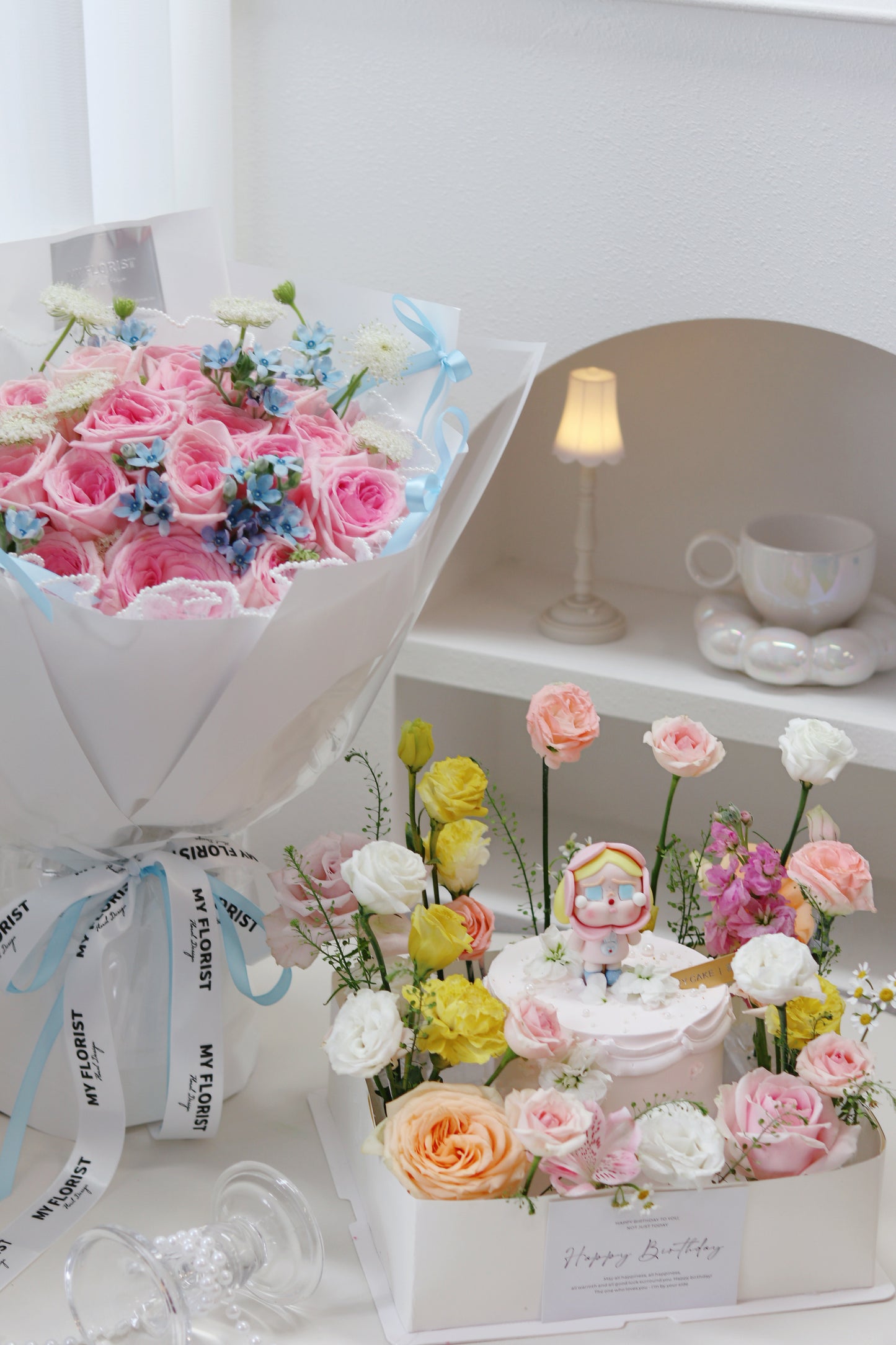 翻糖Cry baby 花朵鮮花花園蛋糕