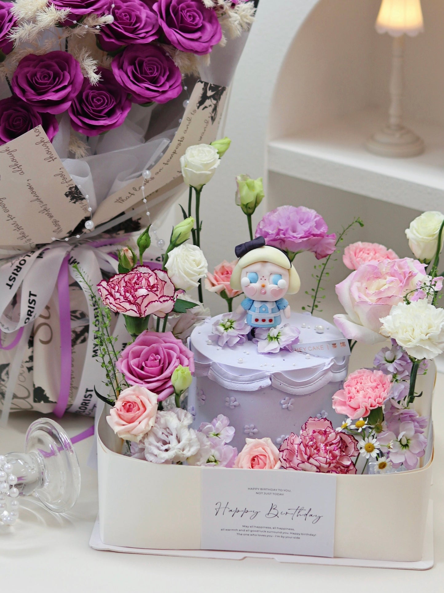 翻糖Cry baby 愛麗絲鮮花花園蛋糕