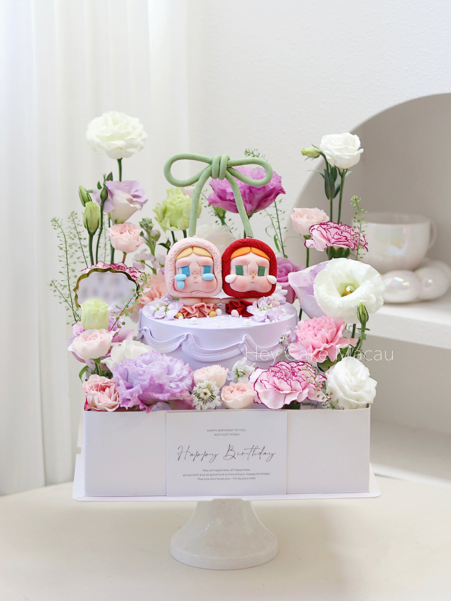 翻糖Cry baby 車厘子鮮花花園蛋糕