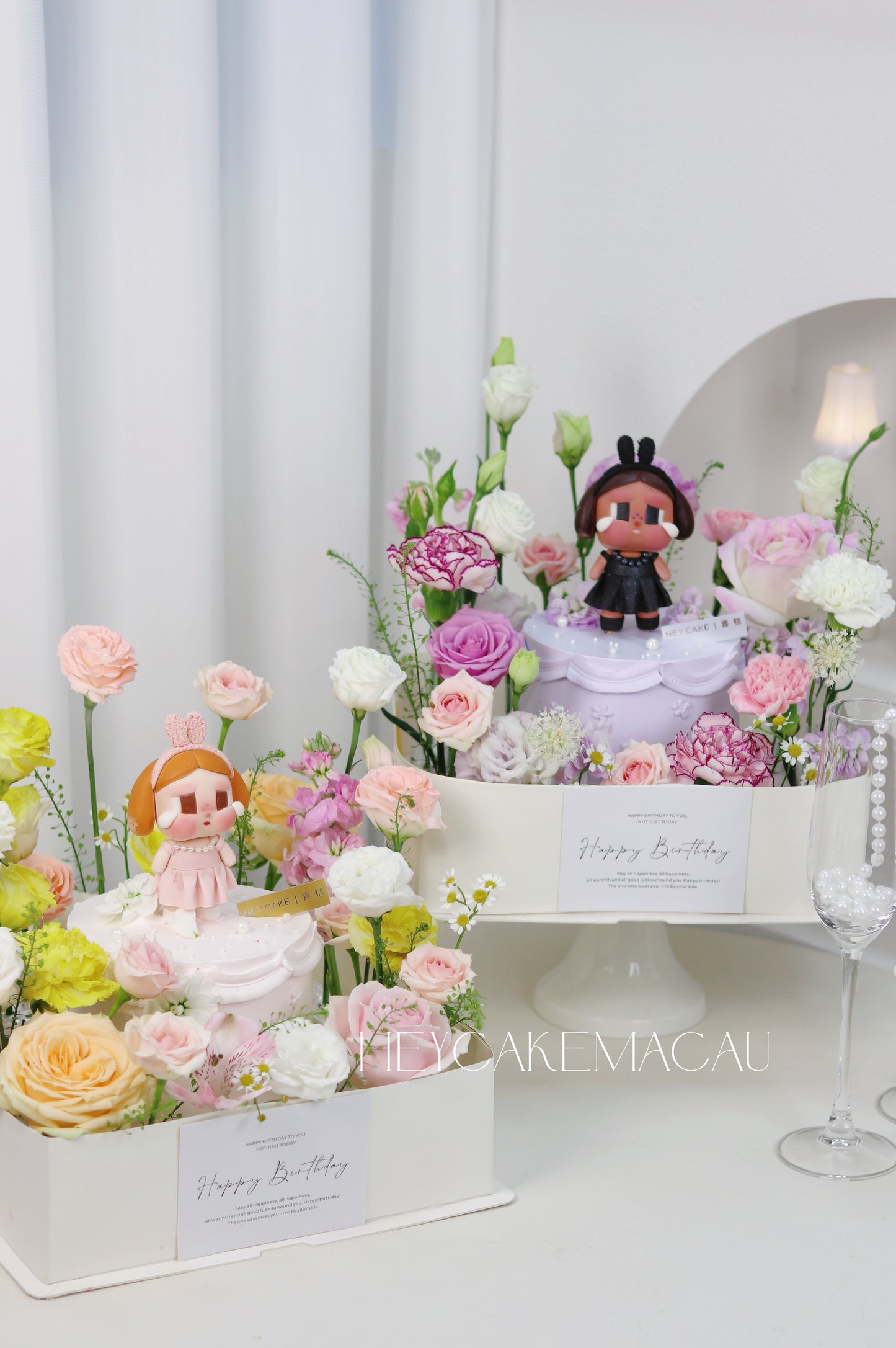 翻糖黑皮Cry baby Shiny Shiny 鮮花花園蛋糕