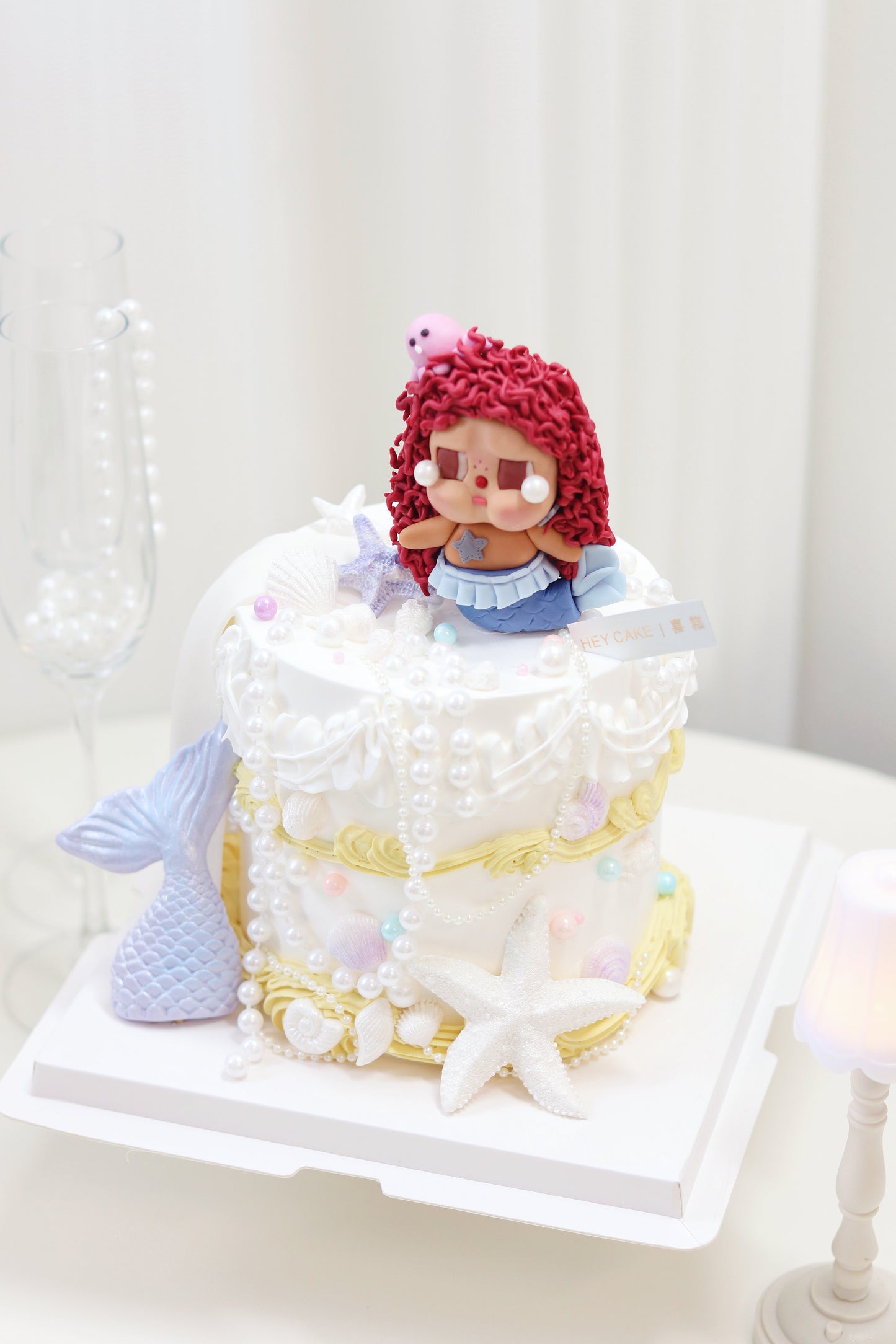 翻糖Cry baby 美人魚貝殼蛋糕