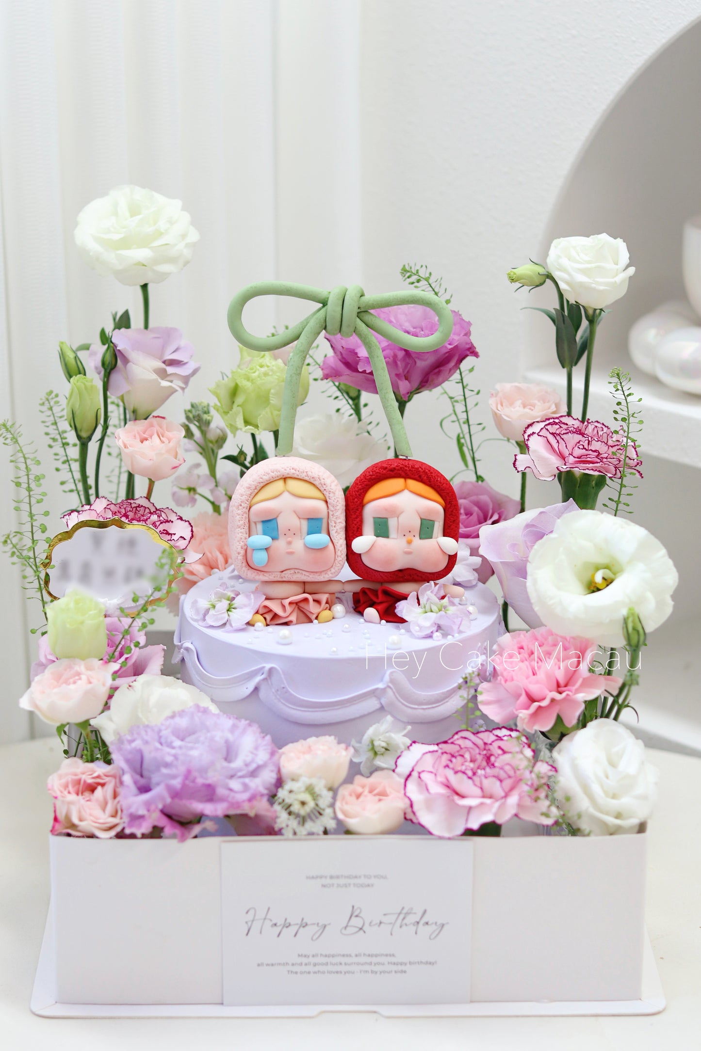翻糖Cry baby 車厘子鮮花花園蛋糕