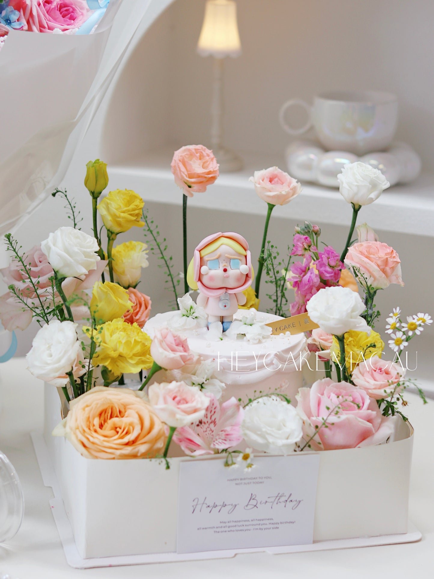 翻糖Cry baby 花朵鮮花花園蛋糕