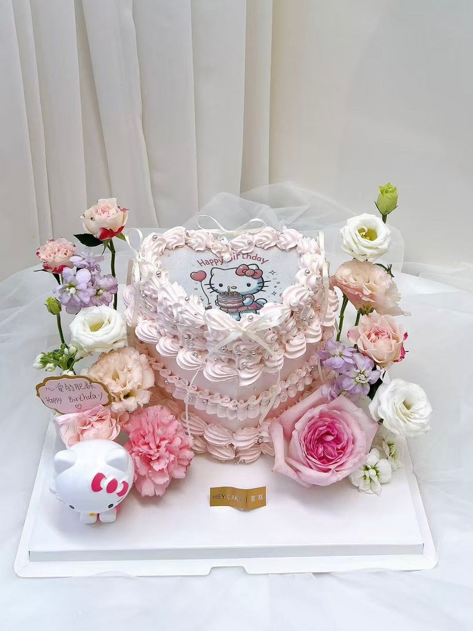 Hello Kitty 心心錶花蛋糕 (燃燒款)