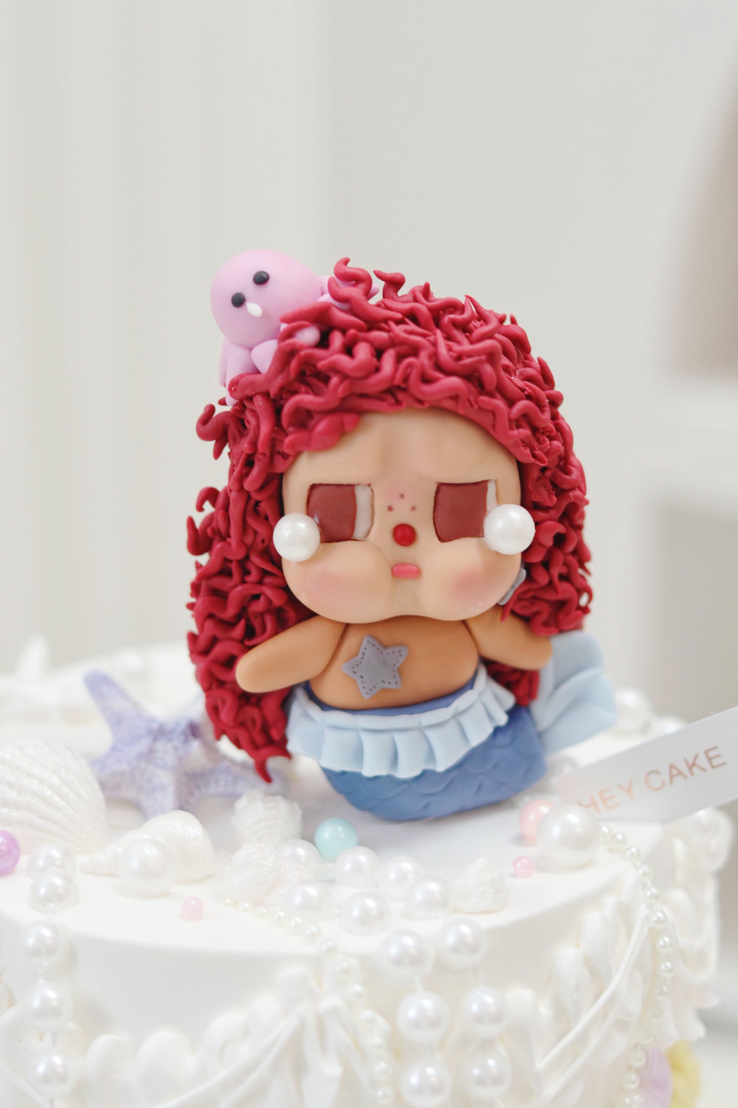 翻糖Cry baby 美人魚貝殼蛋糕
