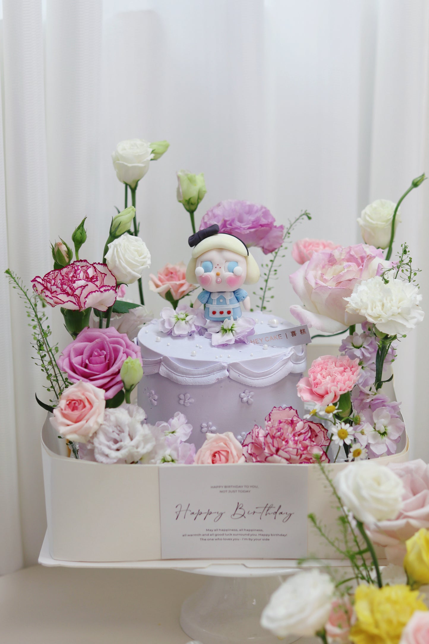 翻糖Cry baby 愛麗絲鮮花花園蛋糕