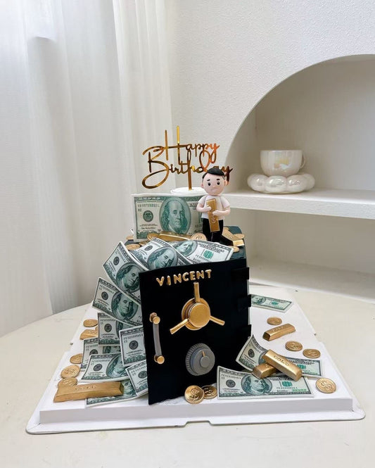 金磚美元保險箱蛋糕