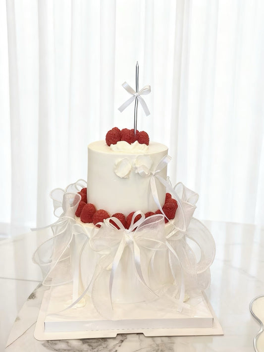 雙層復古蝴蝶結蛋糕