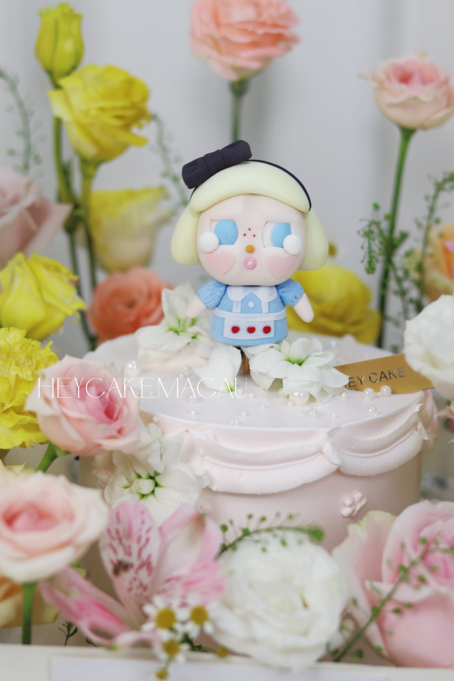 翻糖愛麗絲Cry baby 鮮花花園蛋糕