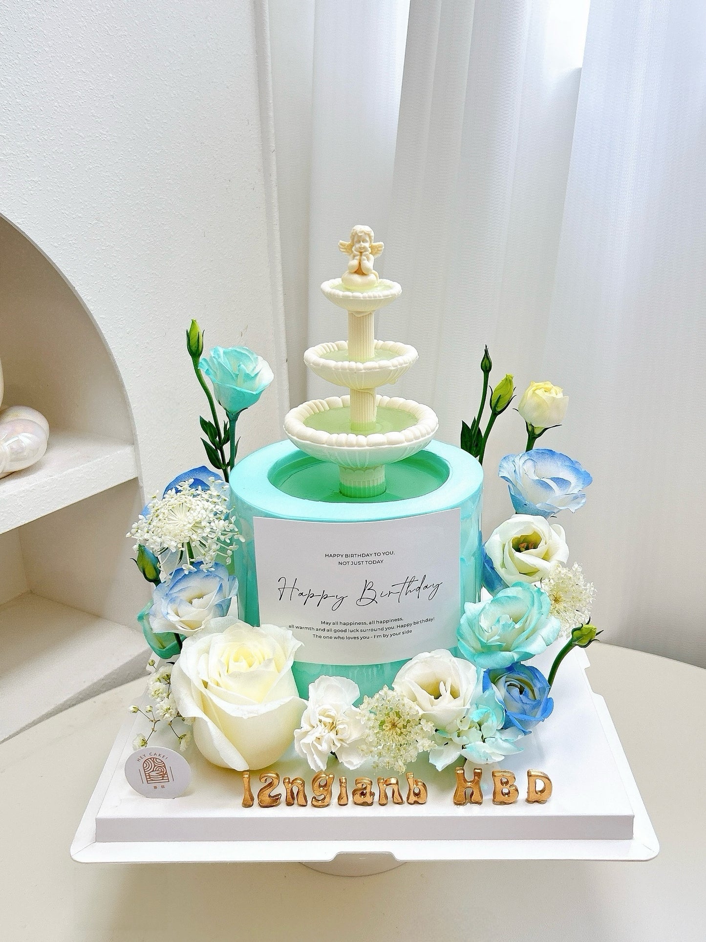 Tiffany夢幻許願池鮮花蛋糕 (仙氣版)